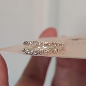 Lauren Conrad Silver Color Cubic Zirconia Ring Size 9